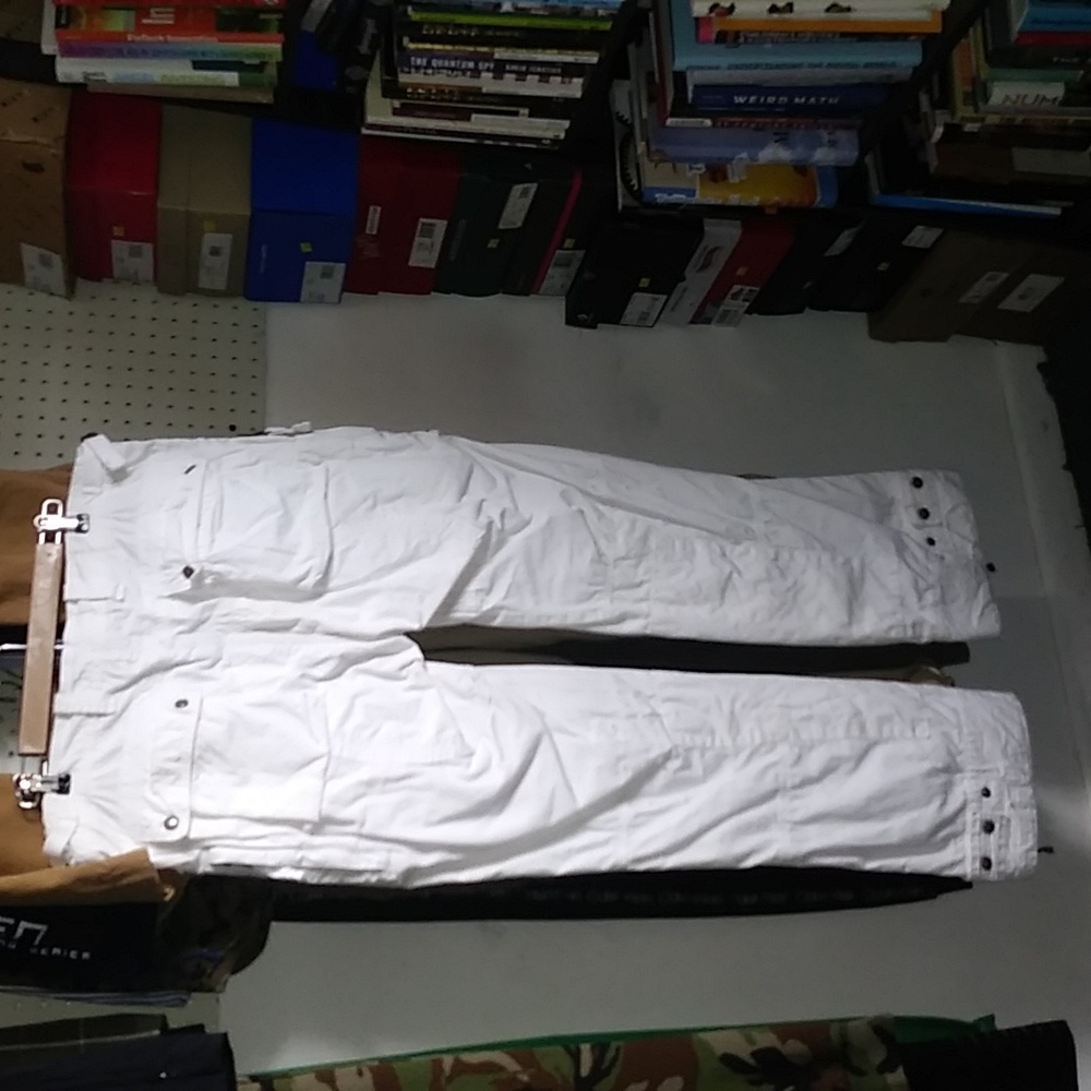 Polo Ralph Lauren Men’s Aviator Paratrooper Rare White Utility Cargo Pants-36x32 - Picture 4 of 10